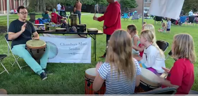 Children participating in summer music camp at Chambers Music Studio in Columbus Ohio