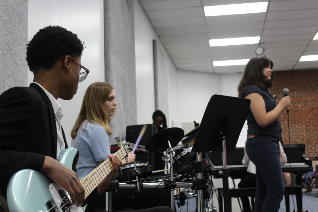 Ensemble Group performing at recital / Teenagers in a Band