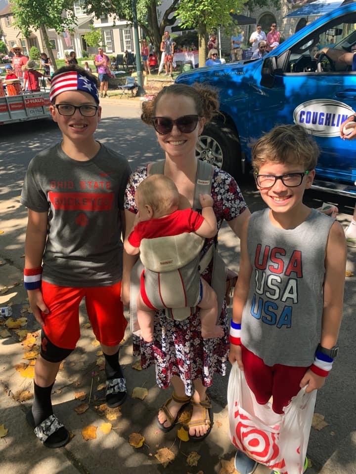 Julie at the columbus 4th of july bexley 4th of july parade