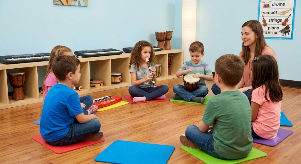 A Musical Life Podcast: Episode 32 - The Benefits of Music Education 1 Gemini Generated Image vtv6bxvtv6bxvtv6 Young child taking piano lessons and building confidence through music education