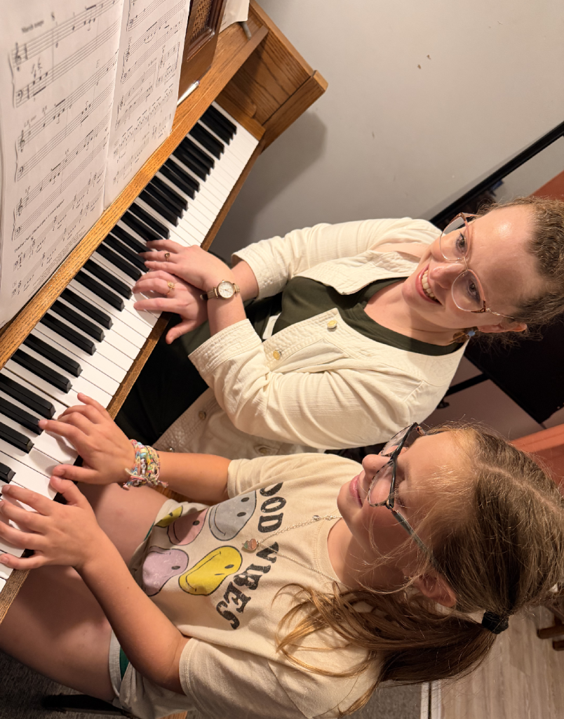 Student musician receiving performance coaching during a Master Class at Chambers Music Studio in Columbus, Ohio.