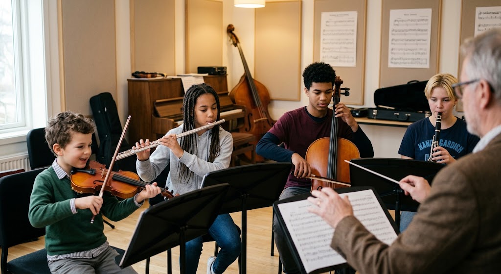 Students of different ages growing through long-term music education