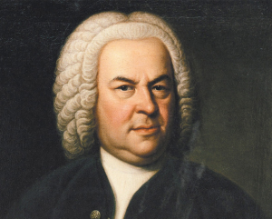 Home 49 bach0 2 e1790878748737 Classic oil painting portrait of composer Johann Sebastian Bach in a powdered wig, holding a sheet of music notation.